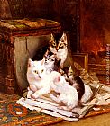 Henriette Ronner-Knip The Happy Litter painting